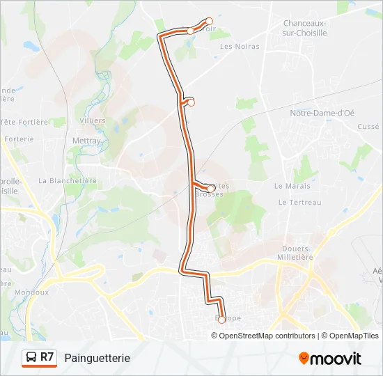 R7 Bus Line Map