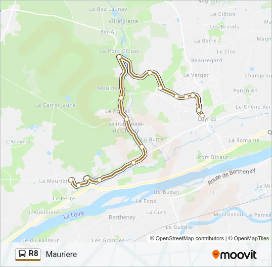 R8 Bus Line Map