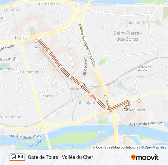 83 Bus Line Map