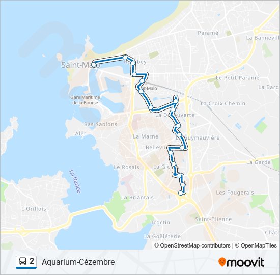 2 bus Line Map