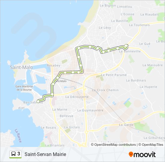 Mapa de 3 de autobús