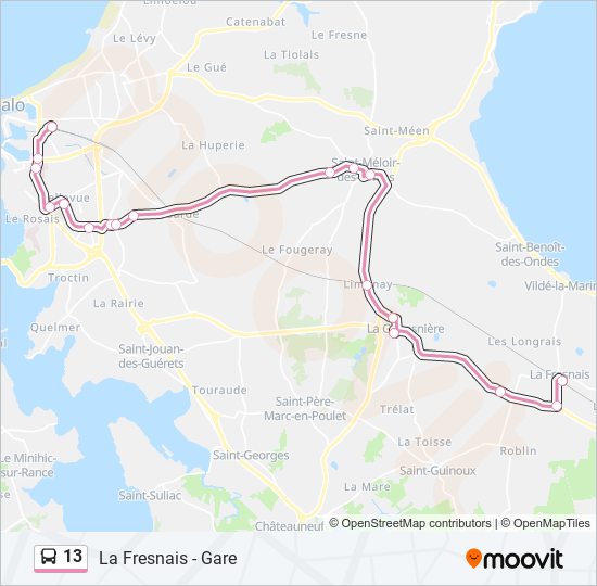 Mapa de 13 de autobús