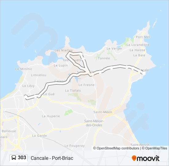 Mapa de 303 de autobús