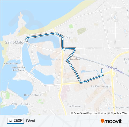 2EXP bus Line Map