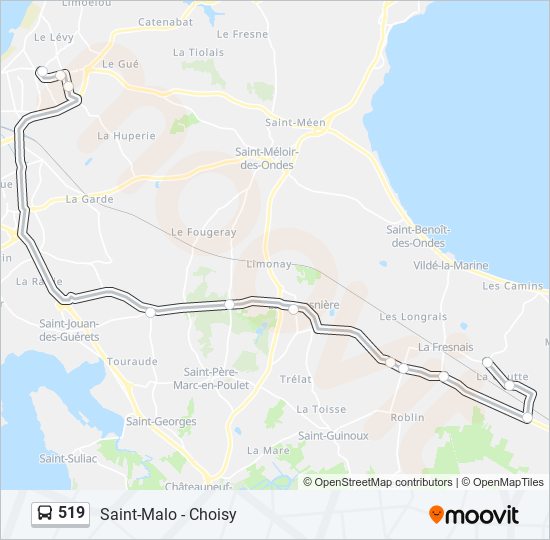 519 bus Line Map