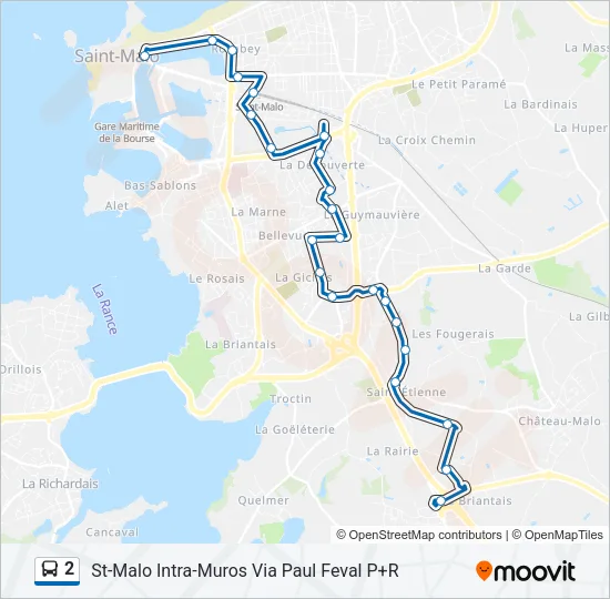 2 Bus Line Map
