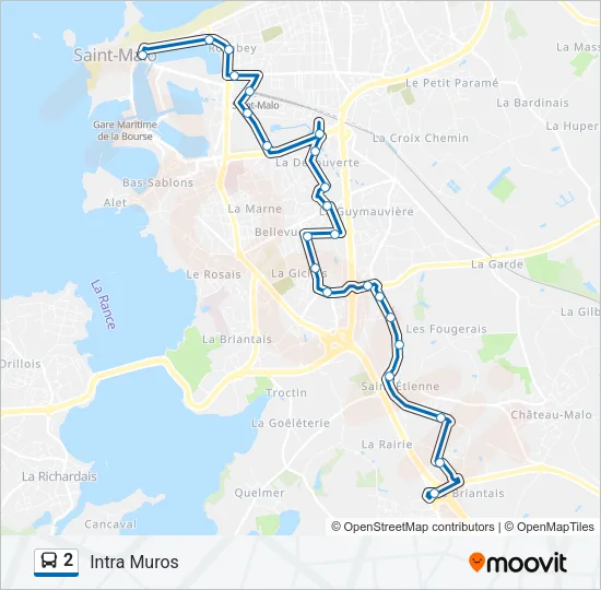 2 Bus Line Map