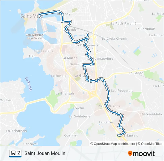 2 Bus Line Map