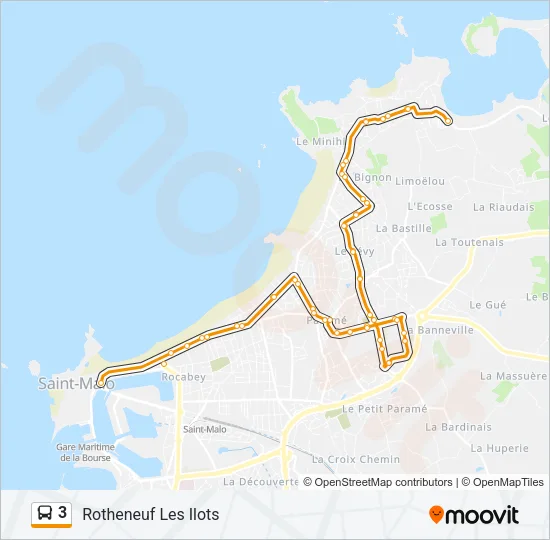 3 Bus Line Map