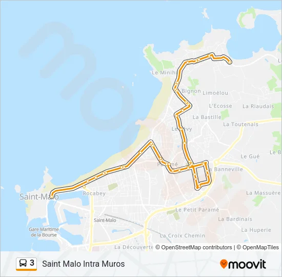 3 Bus Line Map