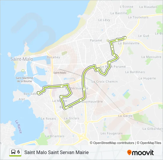 6 Bus Line Map