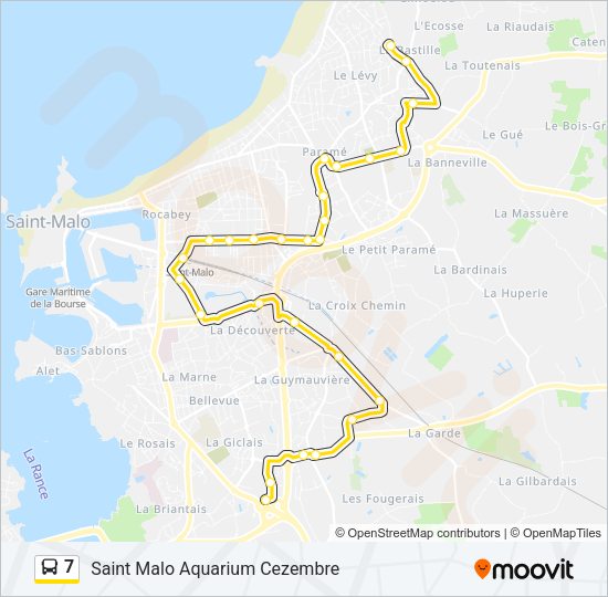 Plan de la ligne 7 de bus