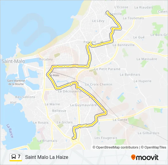 7 Bus Line Map