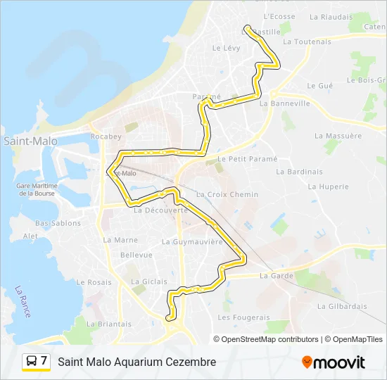 7 Bus Line Map