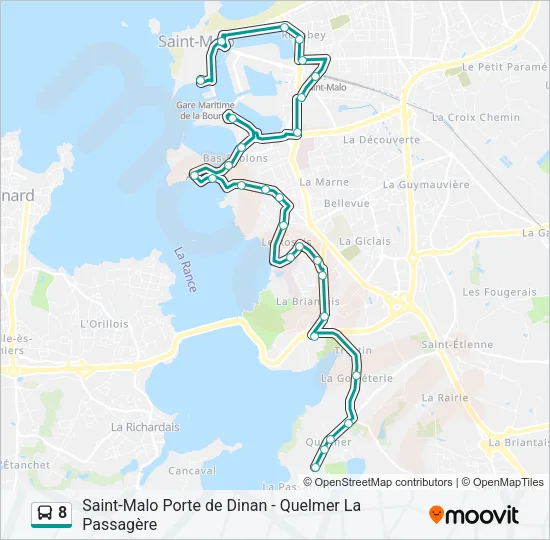 8 Bus Line Map