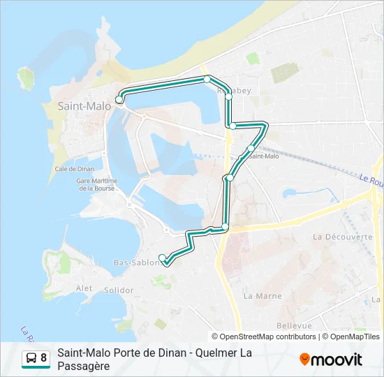 8 Bus Line Map