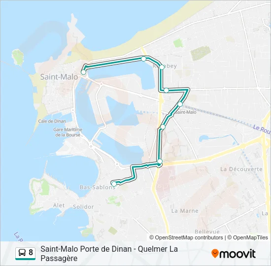 8 Bus Line Map