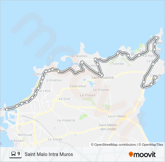 9 Bus Line Map