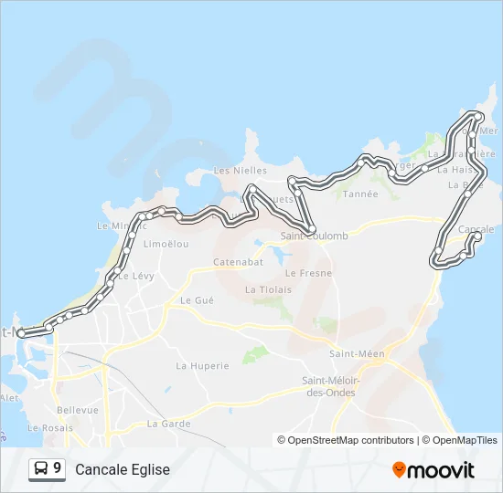 9 Bus Line Map
