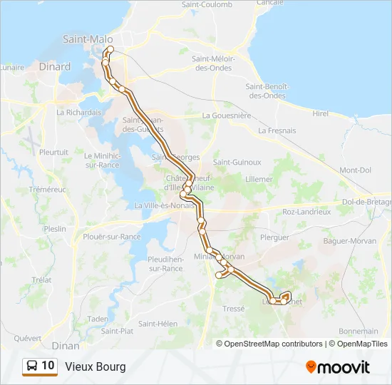 10 Bus Line Map