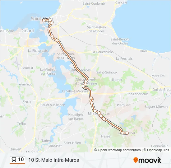 10 Bus Line Map