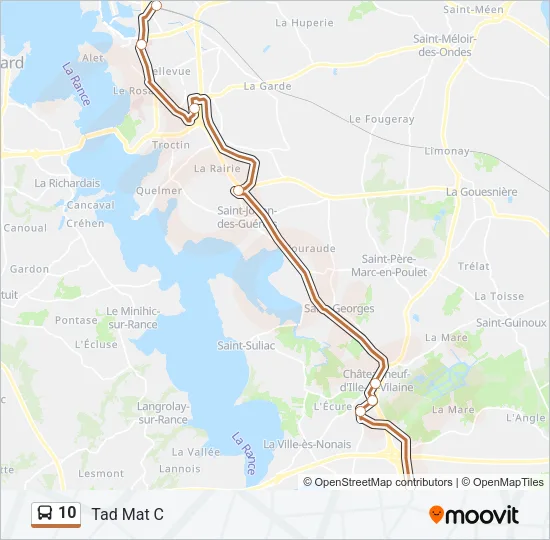 10 Bus Line Map