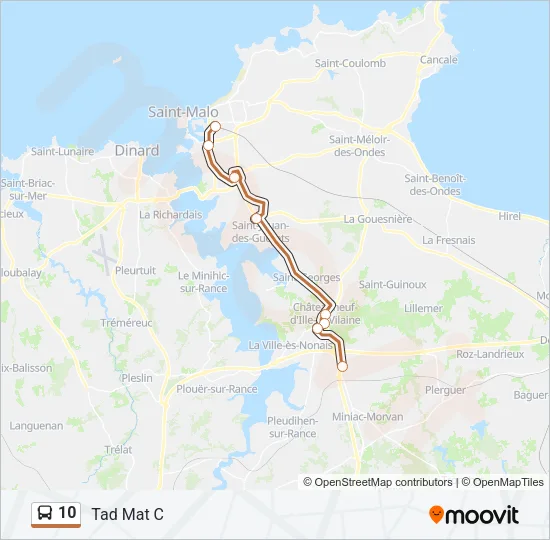 10 Bus Line Map