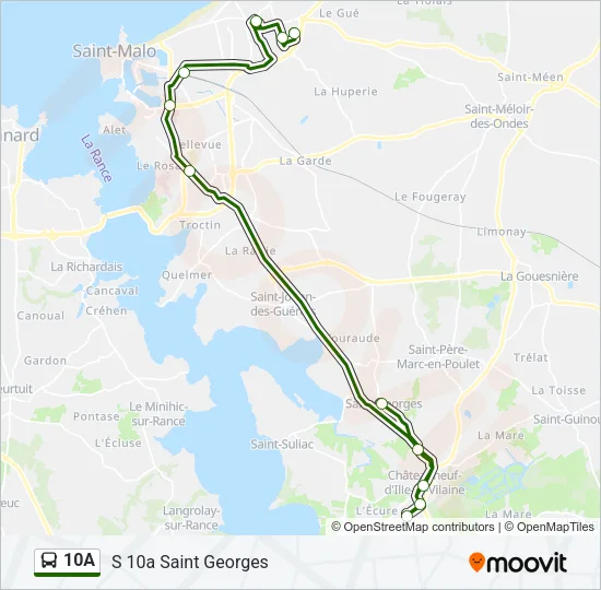 10A Bus Line Map