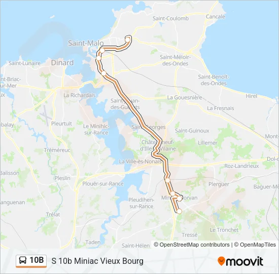 10B Bus Line Map