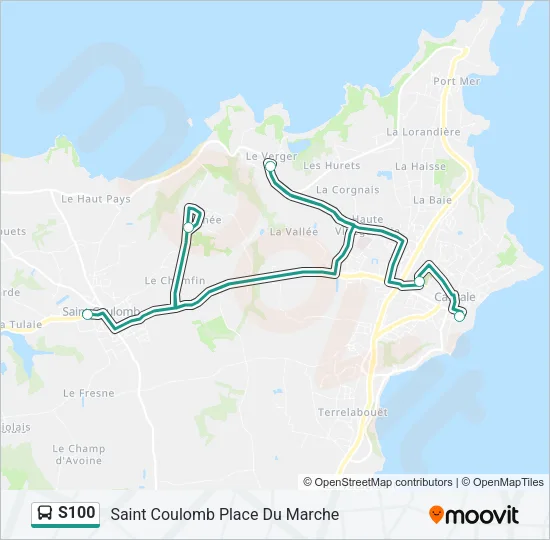 S100 Bus Line Map