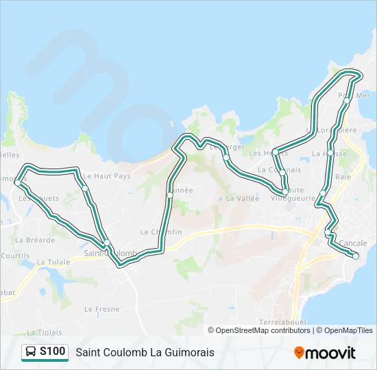 S100 Bus Line Map