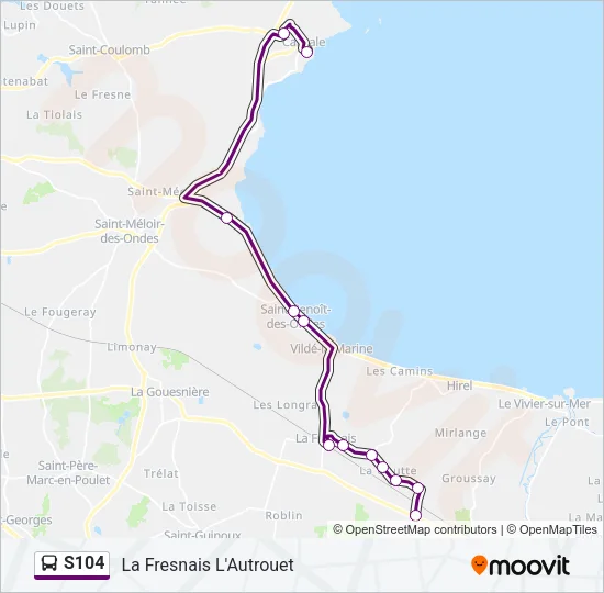 S104 Bus Line Map