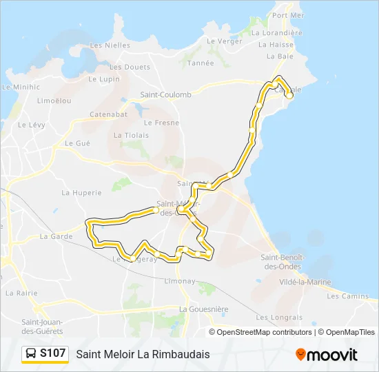 S107 Bus Line Map