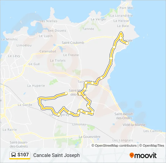 S107 Bus Line Map