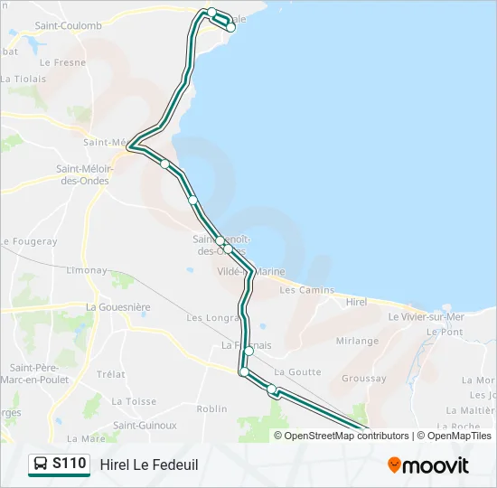 S110 Bus Line Map