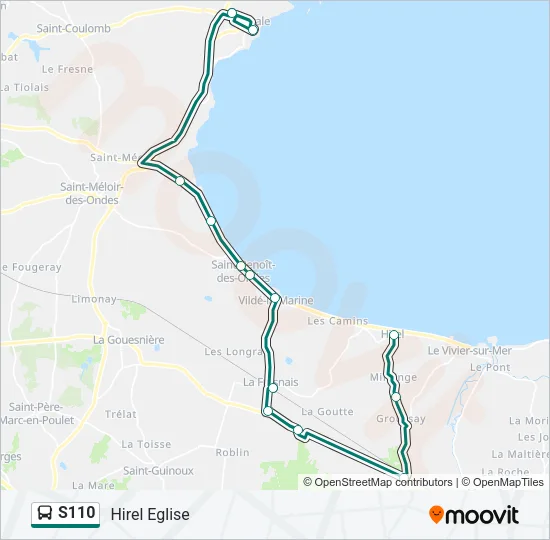 S110 Bus Line Map
