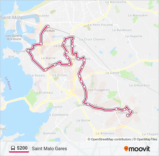 S200 Bus Line Map