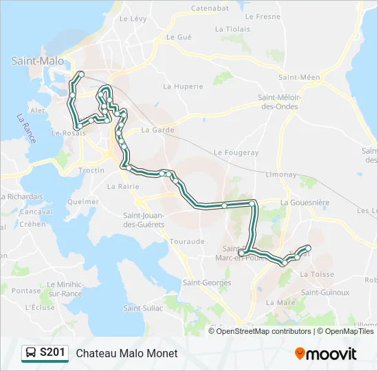 S201 Bus Line Map