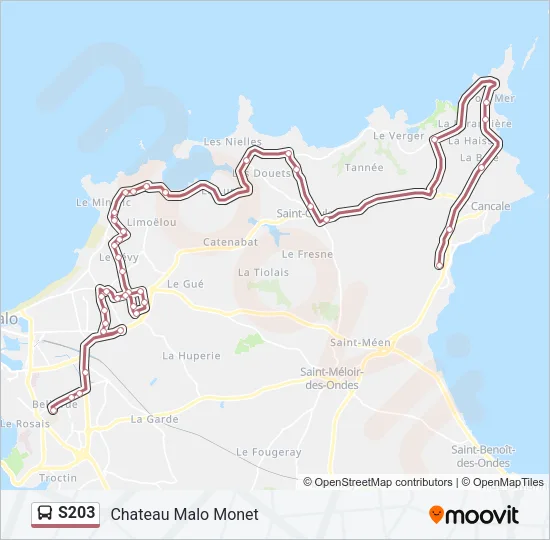 S203 Bus Line Map