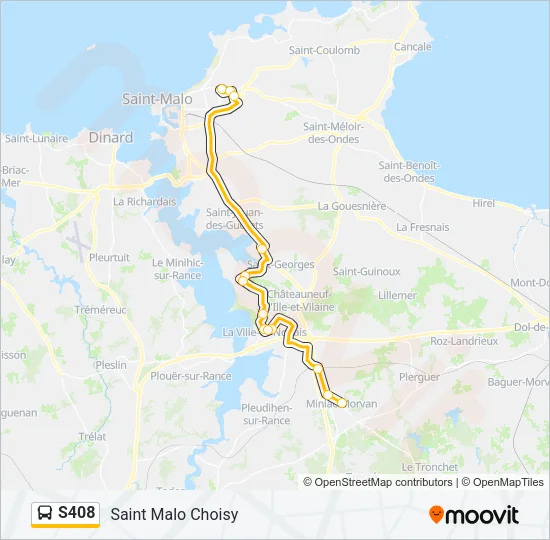 S408 Bus Line Map