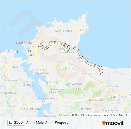 S500 Bus Line Map