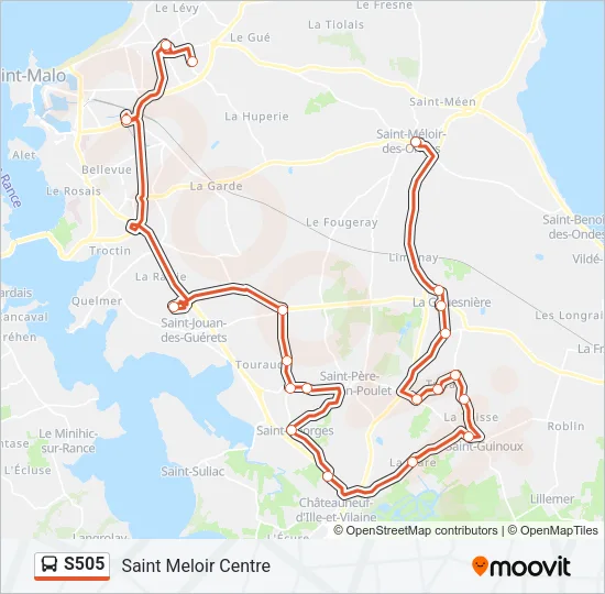 S505 Bus Line Map