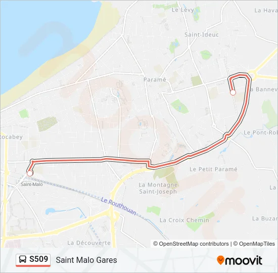 S509 Bus Line Map