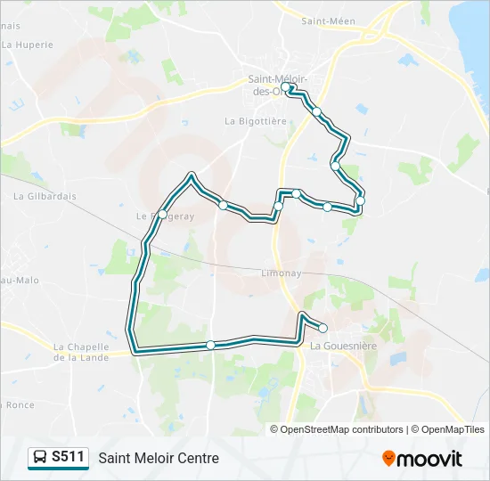 S511 Bus Line Map