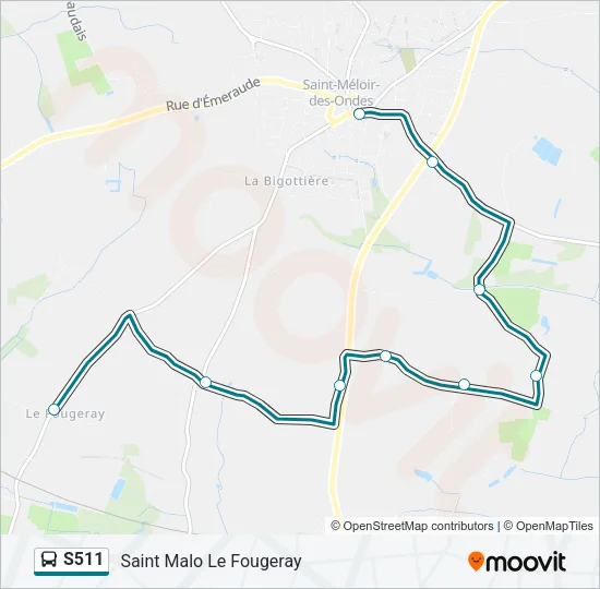 S511 Bus Line Map