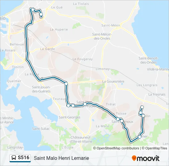 S516 Bus Line Map