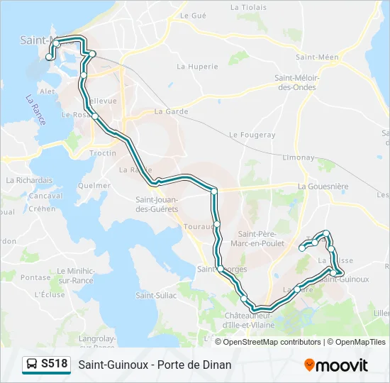 S518 Bus Line Map
