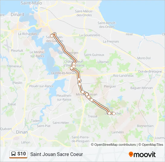 S10 Bus Line Map