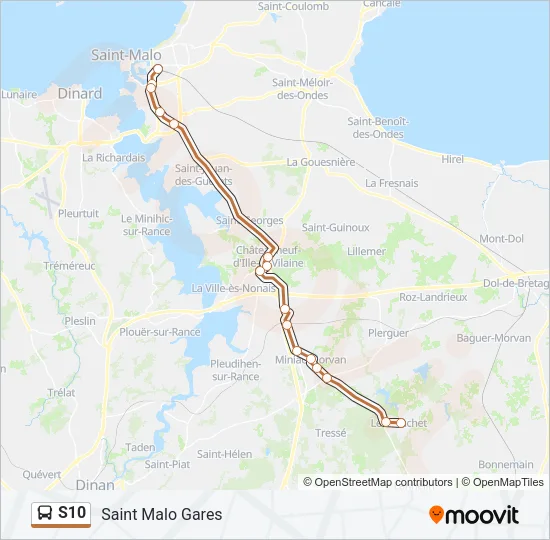 S10 Bus Line Map