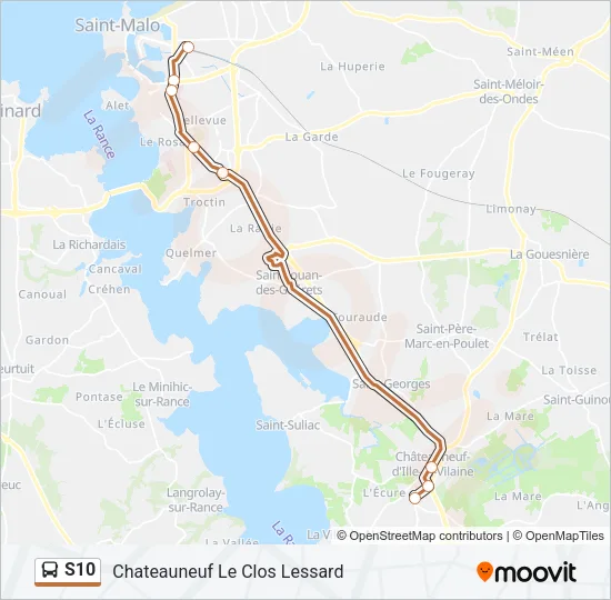 S10 Bus Line Map